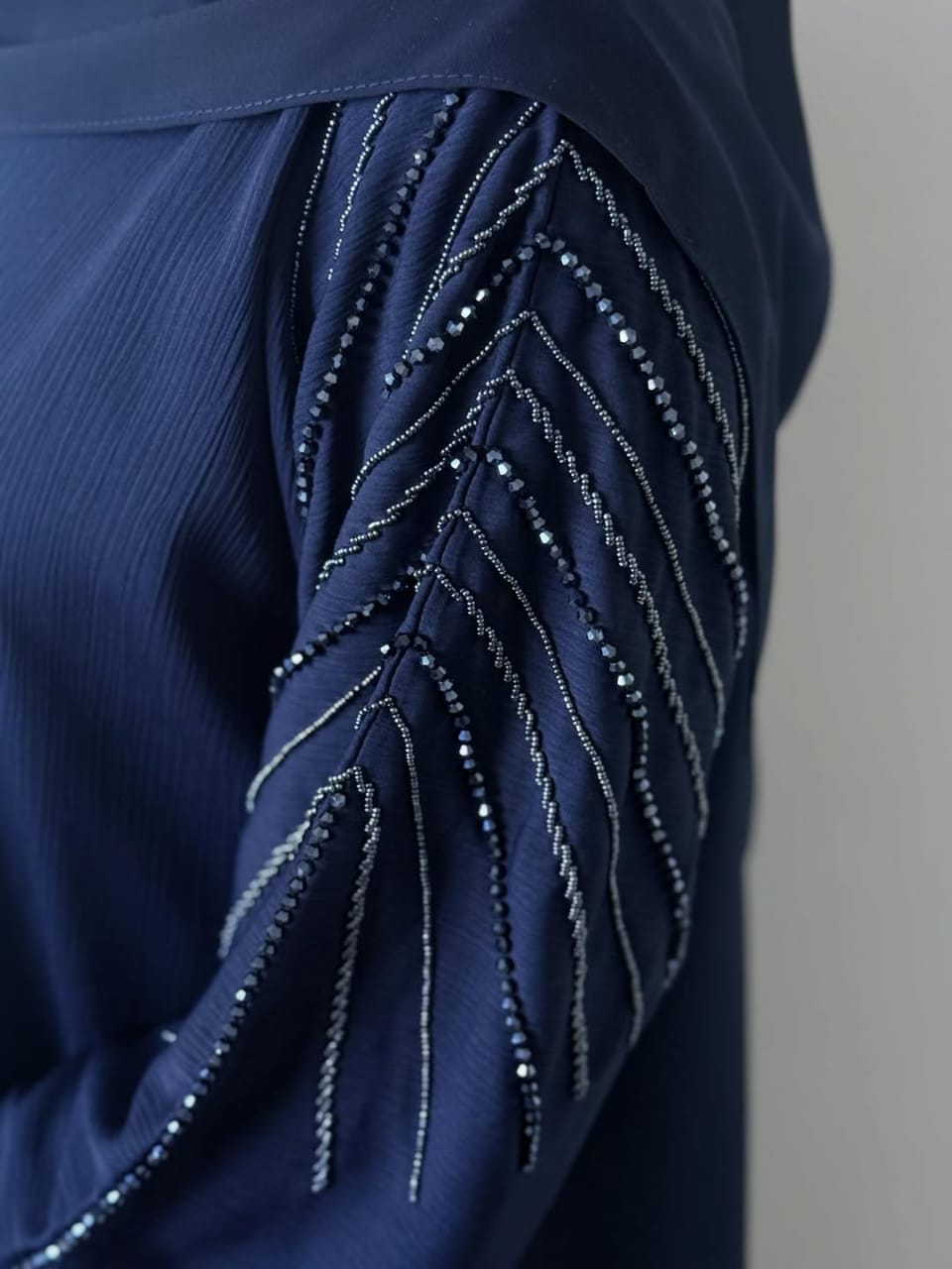 Noor-e-Samaa Blue Embellished Abaya
