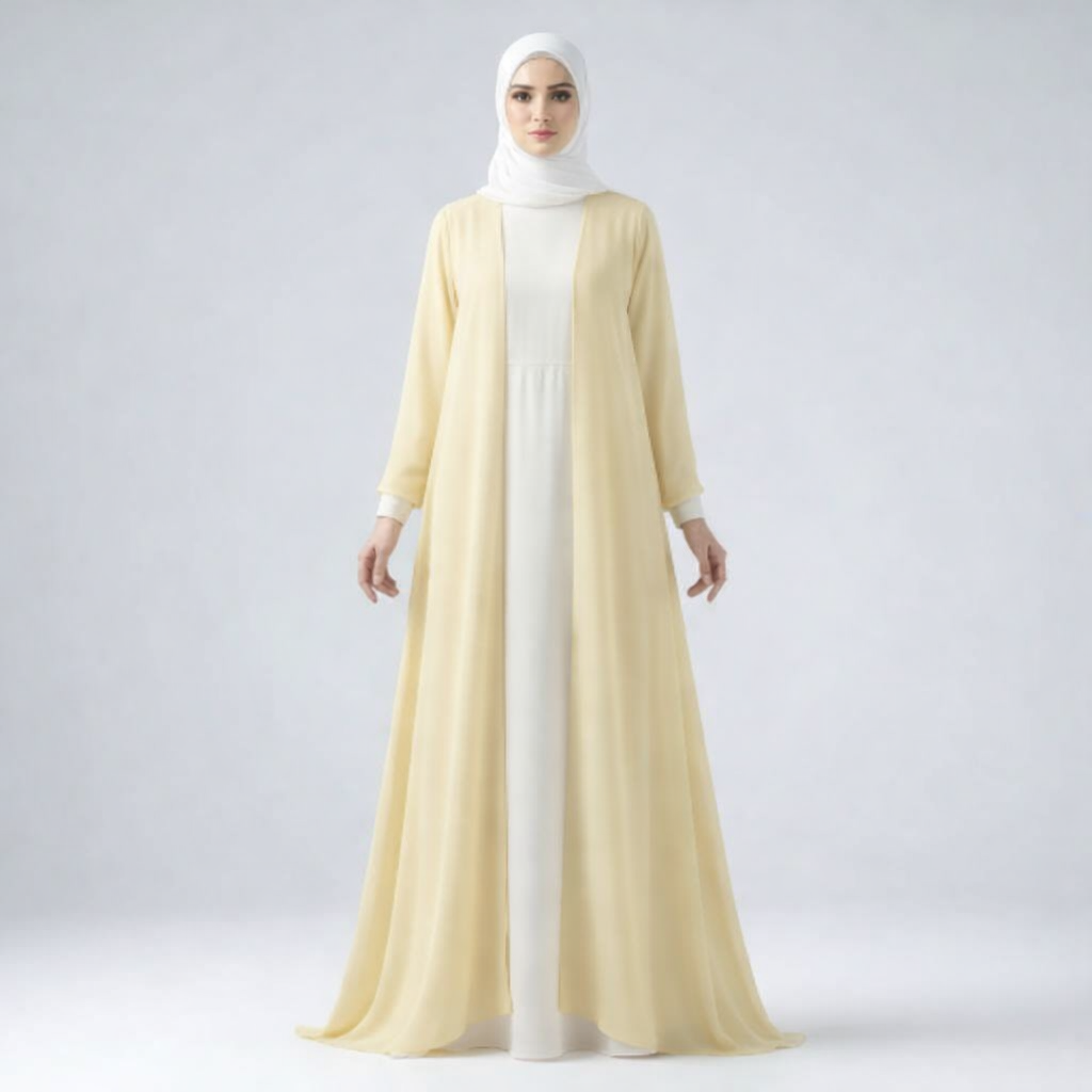Zehra Flow Georgette Overcoat Ensemble