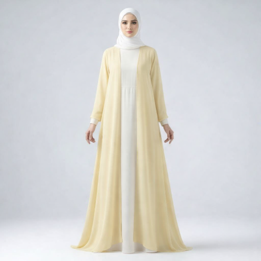 Zehra Flow Georgette Overcoat Ensemble