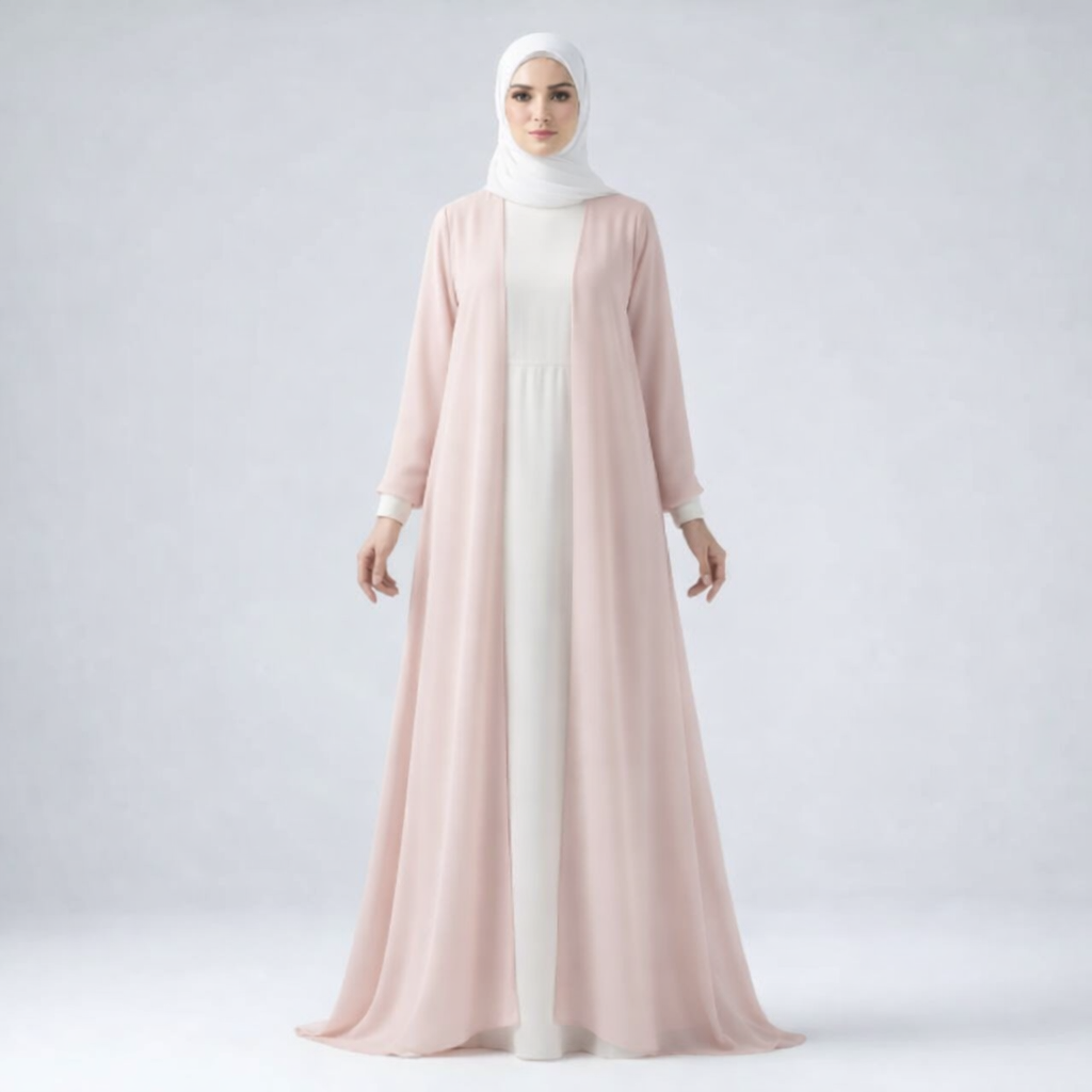 Zehra Flow Georgette Overcoat Ensemble