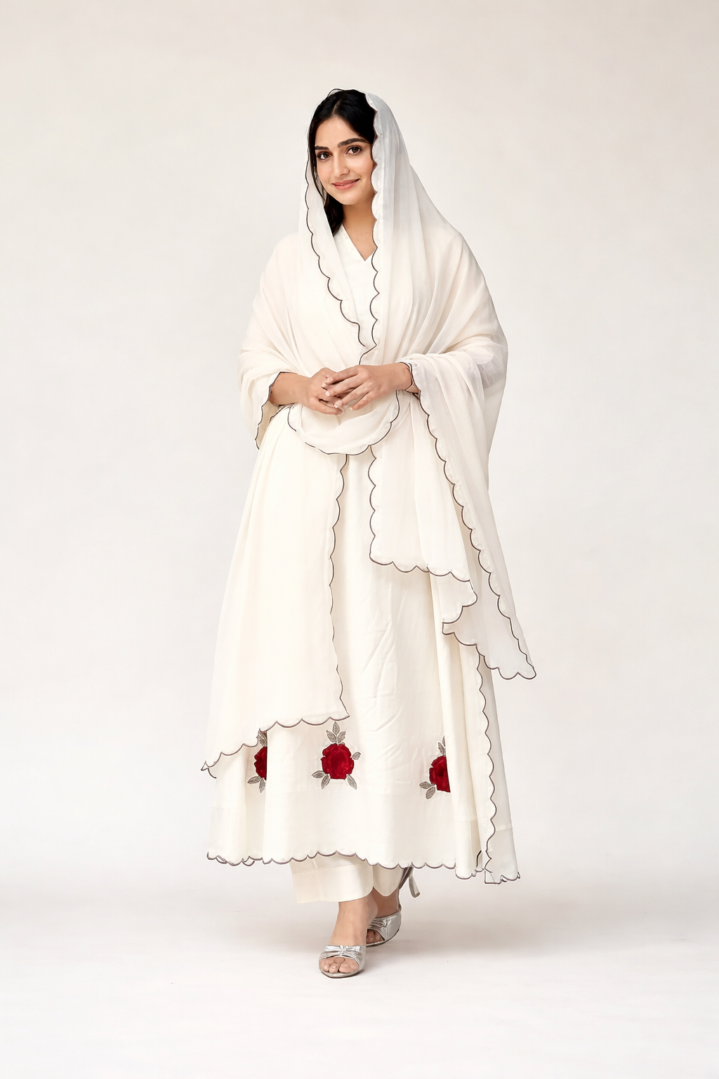 Zareen Scallop Elegance Salwar Set – Azmin Exclusive