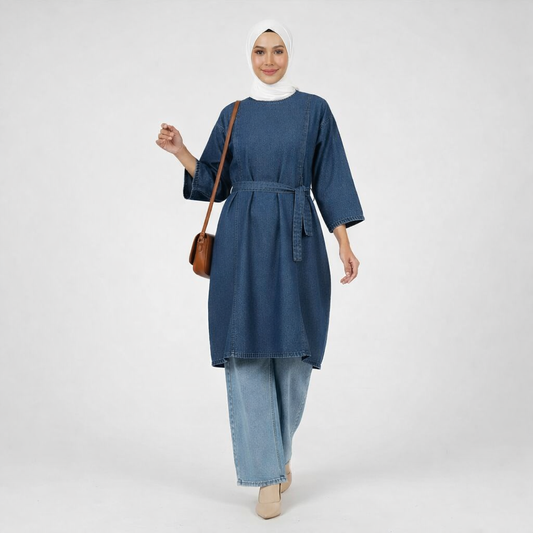 Azmin EaseFit Denim Top