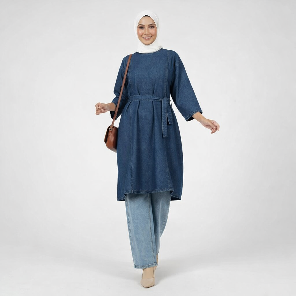 Azmin EaseFit Denim Top