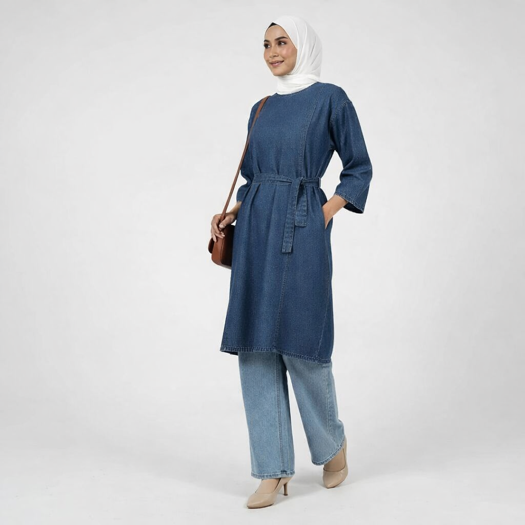 Azmin EaseFit Denim Top
