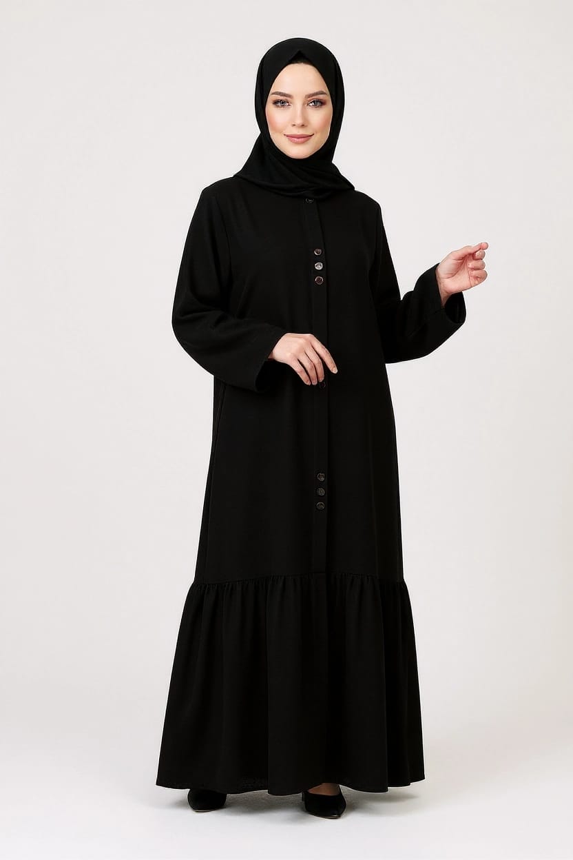 Noorea Classic Abaya – Imported Nida Elegance