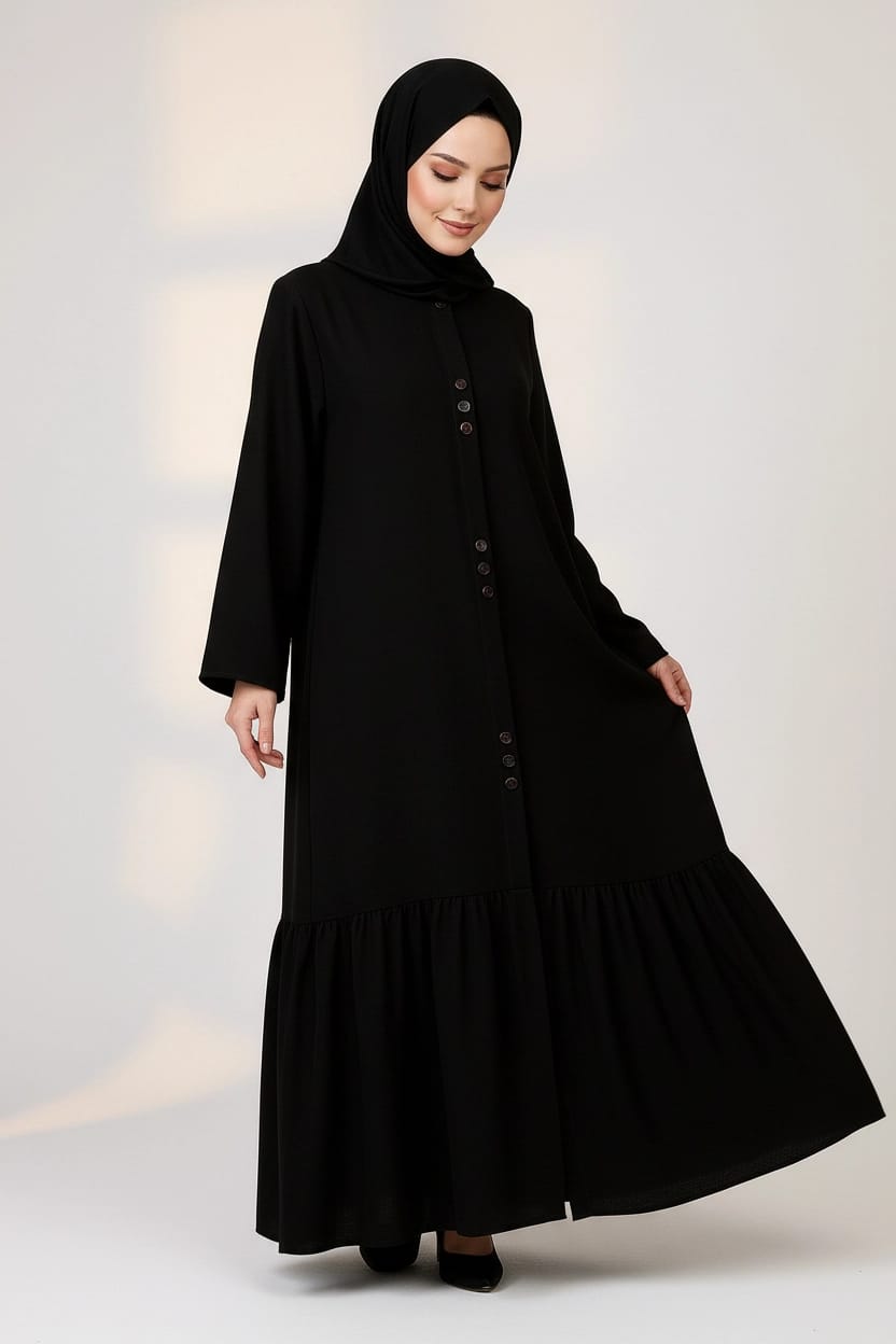 Noorea Classic Abaya – Imported Nida Elegance