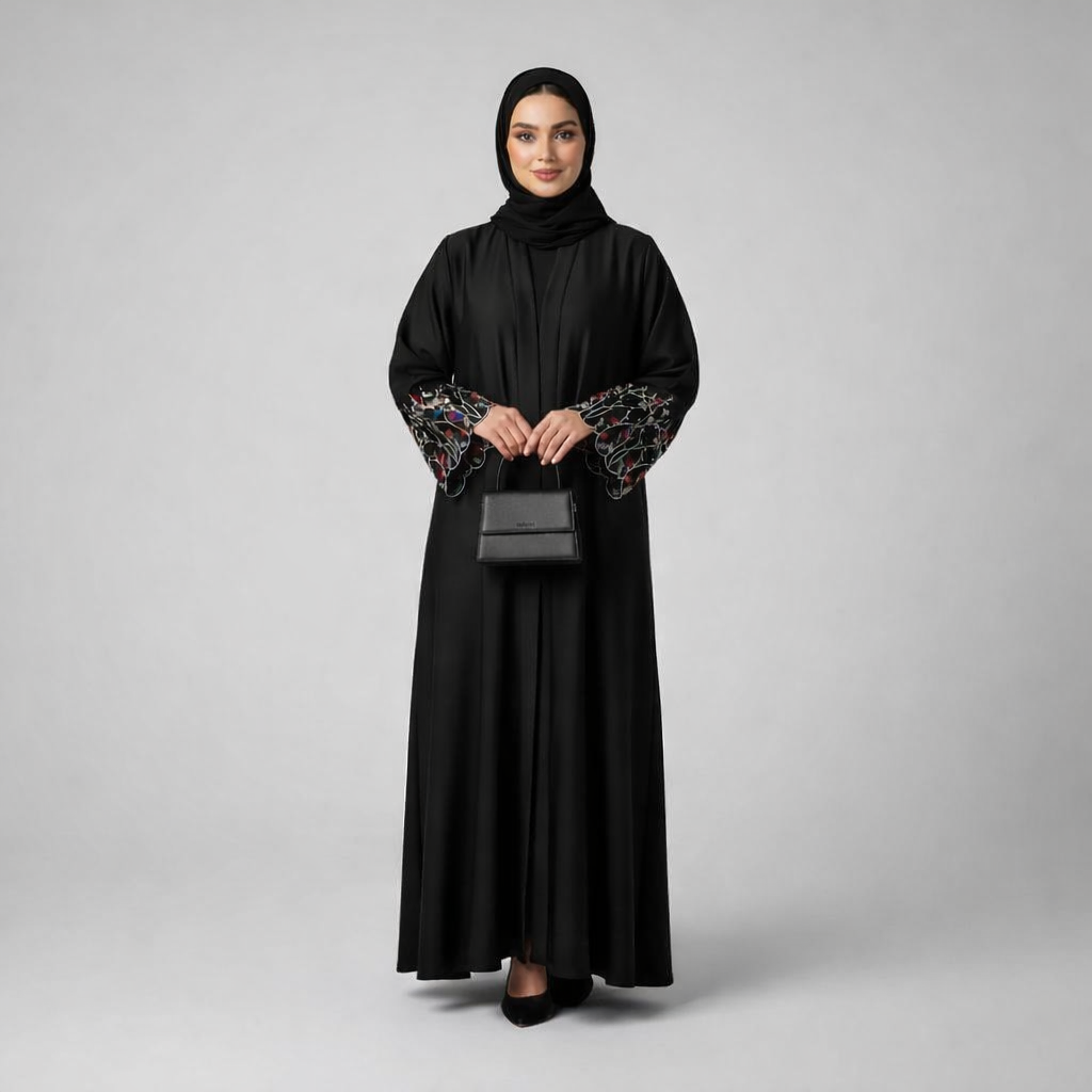 Zahra Elan Embroidered Nida Abaya