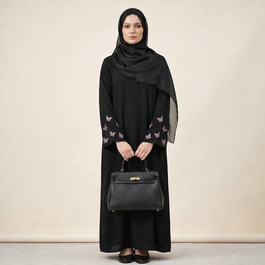 Zayra Noor Front Open Nida Abaya