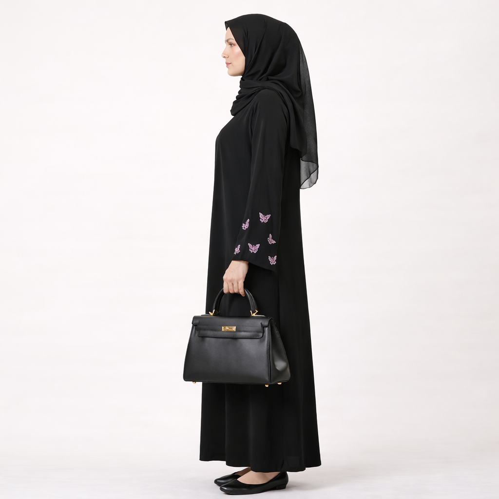 Zayra Noor Front Open Nida Abaya