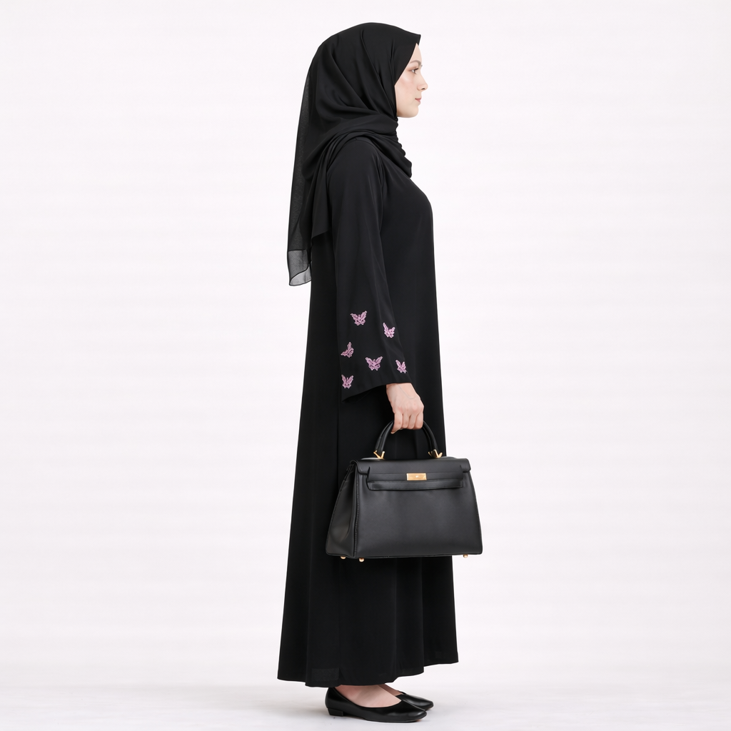 Zayra Noor Front Open Nida Abaya